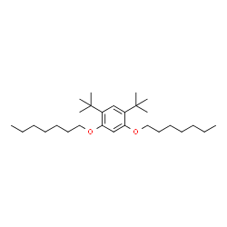 ChemSpider 2D Image | 1,5-Bis(heptyloxy)-2,4-bis(2-methyl-2-propanyl)benzene | C28H50O2