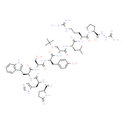 ChemSpider 2D Image | (2S)-N-[(2S,5S,8S,11R,14R,17S,20S)-25-Amino-20-({(2S)-2-[(2-carbamoylhydrazino)carbonyl]-1-pyrrolidinyl}carbonyl)-11-(4-hydroxybenzyl)-8-(hydroxymethyl)-1-(1H-imidazol-5-yl)-25-imino-5-(1H-indol-3-ylm
ethyl)-17-isobutyl-14-{[(2-methyl-2-propanyl)oxy]methyl}-3,6,9,12,15,18-hexaoxo-4,7,10,13,16,19,24-heptaazapentacosan-2-yl]-5-oxo-2-pyrrolidinecarboxamide (non-preferred name) | C59H84N18O14