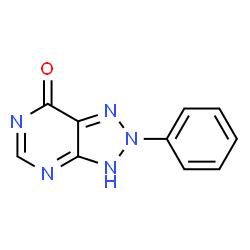 ChemSpider 2D Image | 2-Phenyl-2,3-dihydro-7H-[1,2,3]triazolo[4,5-d]pyrimidin-7-one | C10H7N5O