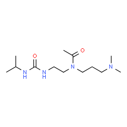 ChemSpider 2D Image | N-[3-(Dimethylamino)propyl]-N-{2-[(isopropylcarbamoyl)amino]ethyl}acetamide | C13H28N4O2