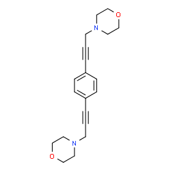 ChemSpider 2D Image | 4,4'-(1,4-Phenylenedi-1-propyne-1,3-diyl)dimorpholine | C20H24N2O2