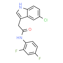 ChemSpider 2D Image | 2-(5-Chloro-1H-indol-3-yl)-N-(2,4-difluorophenyl)acetamide | C16H11ClF2N2O