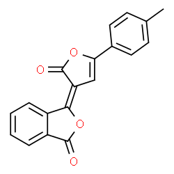 ChemSpider 2D Image | (3E)-3-[5-(4-Methylphenyl)-2-oxo-3(2H)-furanylidene]-2-benzofuran-1(3H)-one | C19H12O4