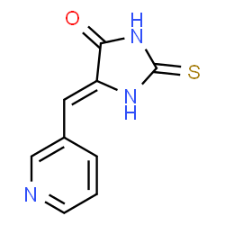 ChemSpider 2D Image | 5-(3-pyridylmethylidene)-2-thioxoimidazolidin-4-one | C9H7N3OS