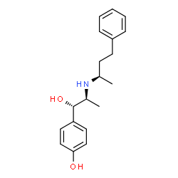 ChemSpider 2D Image | 4-[(1S,2S)-1-Hydroxy-2-{[(2R)-4-phenyl-2-butanyl]amino}propyl]phenol | C19H25NO2