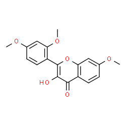 ChemSpider 2D Image | 2-(2,4-Dimethoxyphenyl)-3-hydroxy-7-methoxy-4H-chromen-4-one | C18H16O6