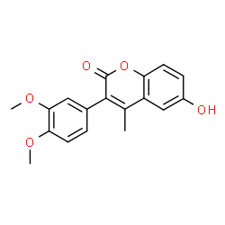 ChemSpider 2D Image | 3-(3,4-Dimethoxyphenyl)-6-hydroxy-4-methyl-2H-chromen-2-one | C18H16O5