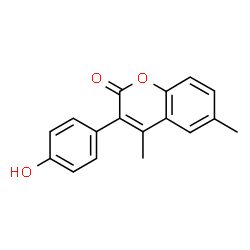 ChemSpider 2D Image | 4,6-Dimethyl-3(4'-hydroxyphenyl)coumarin | C17H14O3