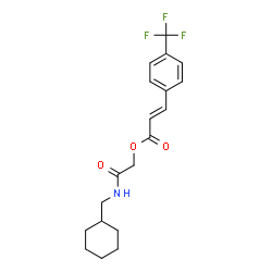 ChemSpider 2D Image | 2-[(Cyclohexylmethyl)amino]-2-oxoethyl (2E)-3-[4-(trifluoromethyl)phenyl]acrylate | C19H22F3NO3