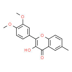 ChemSpider 2D Image | 3',4'-Dimethoxy-3-hydroxy-6-methylflavone | C18H16O5