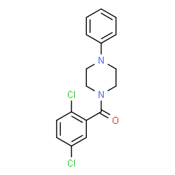 ChemSpider 2D Image | (2,5-Dichlorophenyl)(4-phenyl-1-piperazinyl)methanone | C17H16Cl2N2O