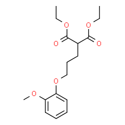 ChemSpider 2D Image | Diethyl [3-(2-methoxyphenoxy)propyl]malonate | C17H24O6