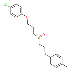 ChemSpider 2D Image | 1-Chloro-4-(3-{[2-(4-methylphenoxy)ethyl]sulfinyl}propoxy)benzene | C18H21ClO3S