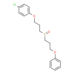 ChemSpider 2D Image | 1-Chloro-4-{3-[(3-phenoxypropyl)sulfinyl]propoxy}benzene | C18H21ClO3S