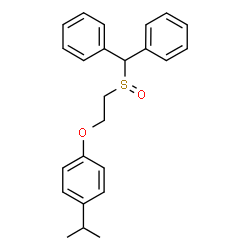 ChemSpider 2D Image | 1-{2-[(Diphenylmethyl)sulfinyl]ethoxy}-4-isopropylbenzene | C24H26O2S