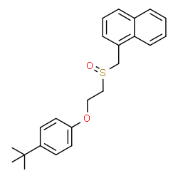 ChemSpider 2D Image | 1-[({2-[4-(2-Methyl-2-propanyl)phenoxy]ethyl}sulfinyl)methyl]naphthalene | C23H26O2S