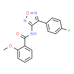 ChemSpider 2D Image | N-[4-(4-Fluorophenyl)-1,2,5-oxadiazol-3-yl]-2-methoxybenzamide | C16H12FN3O3