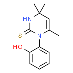 ChemSpider 2D Image | 1-(2-hydroxyphenyl)-4,4,6-trimethyl-3H-pyrimidine-2-thione | C13H16N2OS