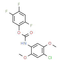 ChemSpider 2D Image | 2,4,5-Trifluorophenyl (4-chloro-2,5-dimethoxyphenyl)carbamate | C15H11ClF3NO4