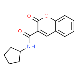 ChemSpider 2D Image | N-Cyclopentyl-2-oxo-2H-chromene-3-carboxamide | C15H15NO3