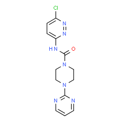 ChemSpider 2D Image | N-(6-Chloro-3-pyridazinyl)-4-(2-pyrimidinyl)-1-piperazinecarboxamide | C13H14ClN7O