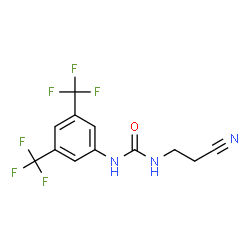 ChemSpider 2D Image | 1-[3,5-Bis(trifluoromethyl)phenyl]-3-(2-cyanoethyl)urea | C12H9F6N3O