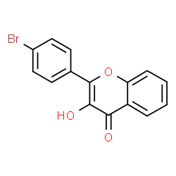 ChemSpider 2D Image | 2-(4-Bromophenyl)-3-hydroxy-4H-chromen-4-one | C15H9BrO3