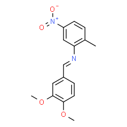ChemSpider 2D Image | N-[(E)-(3,4-Dimethoxyphenyl)methylene]-2-methyl-5-nitroaniline | C16H16N2O4
