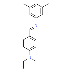 ChemSpider 2D Image | 4-{(E)-[(3,5-Dimethylphenyl)imino]methyl}-N,N-diethylaniline | C19H24N2