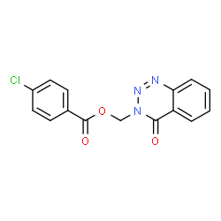 ChemSpider 2D Image | (4-Oxo-1,2,3-benzotriazin-3(4H)-yl)methyl 4-chlorobenzoate | C15H10ClN3O3