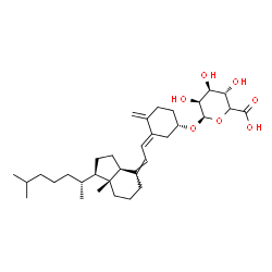 ChemSpider 2D Image | (3S,5E,7Z)-9,10-Secocholesta-5,7,10-trien-3-yl (5xi)-beta-D-lyxo-hexopyranosiduronic acid | C33H52O7