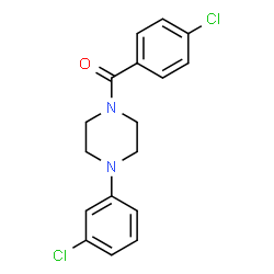 ChemSpider 2D Image | 1-(4-chlorobenzoyl)-4-(3-chlorophenyl)piperazine | C17H16Cl2N2O