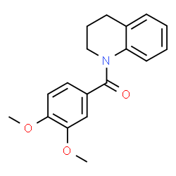 ChemSpider 2D Image | 3,4-Dihydro-1(2H)-quinolinyl(3,4-dimethoxyphenyl)methanone | C18H19NO3