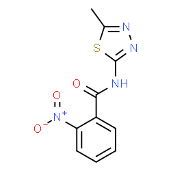 ChemSpider 2D Image | N-(5-Methyl-1,3,4-thiadiazol-2-yl)-2-nitrobenzamide | C10H8N4O3S
