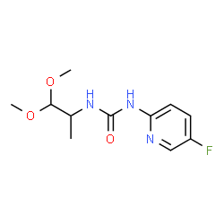 ChemSpider 2D Image | 1-(1,1-Dimethoxy-2-propanyl)-3-(5-fluoro-2-pyridinyl)urea | C11H16FN3O3