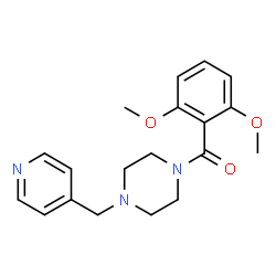 ChemSpider 2D Image | (2,6-Dimethoxyphenyl)[4-(4-pyridinylmethyl)-1-piperazinyl]methanone | C19H23N3O3