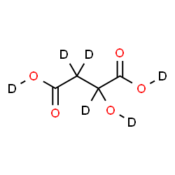 ChemSpider 2D Image | 2-(~2~H)Hydroxy(~2~H_3_)butane(~2~H_2_)dioic acid | C4D6O5