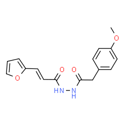 ChemSpider 2D Image | (2E)-3-(2-Furyl)-N'-[(4-methoxyphenyl)acetyl]acrylohydrazide | C16H16N2O4