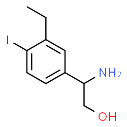 ChemSpider 2D Image | 2-Amino-2-(3-ethyl-4-iodophenyl)ethanol | C10H14INO