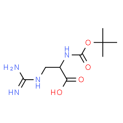 ChemSpider 2D Image | 3-Carbamimidamido-N-{[(2-methyl-2-propanyl)oxy]carbonyl}alanine | C9H18N4O4