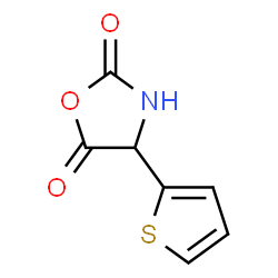 ChemSpider 2D Image | 4-(2-Thienyl)-1,3-oxazolidine-2,5-dione | C7H5NO3S
