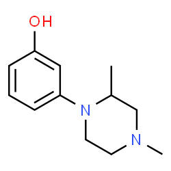 ChemSpider 2D Image | 3-(2,4-Dimethyl-1-piperazinyl)phenol | C12H18N2O