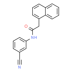 ChemSpider 2D Image | N-(3-Cyanophenyl)-2-(1-naphthyl)acetamide | C19H14N2O