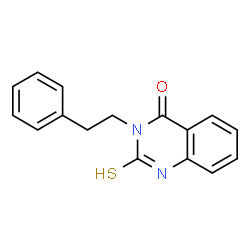 ChemSpider 2D Image | 2-Mercapto-3-phenethyl-3H-quinazolin-4-one | C16H14N2OS