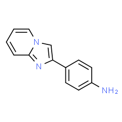 ChemSpider 2D Image | 4-(Imidazo[1,2-a]pyridin-2-yl)aniline | C13H11N3