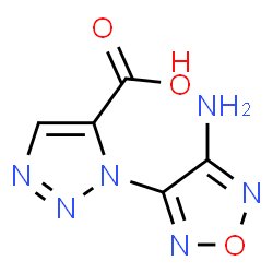 ChemSpider 2D Image | 1-(4-Amino-1,2,5-oxadiazol-3-yl)-1H-1,2,3-triazole-5-carboxylic acid | C5H4N6O3
