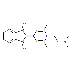 ChemSpider 2D Image | 2-{1-[2-(Dimethylamino)ethyl]-2,6-dimethyl-4(1H)-pyridinylidene}-1H-indene-1,3(2H)-dione | C20H22N2O2