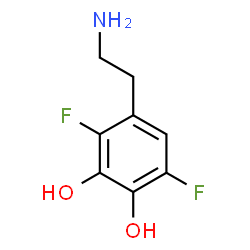 ChemSpider 2D Image | 4-(2-Aminoethyl)-3,6-difluoro-1,2-benzenediol | C8H9F2NO2
