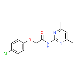 ChemSpider 2D Image | 2-(4-Chlorophenoxy)-N-(4,6-dimethyl-2-pyrimidinyl)acetamide | C14H14ClN3O2
