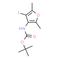 ChemSpider 2D Image | 2-Methyl-2-propanyl (4-iodo-2,5-dimethyl-3-furyl)carbamate | C11H16INO3